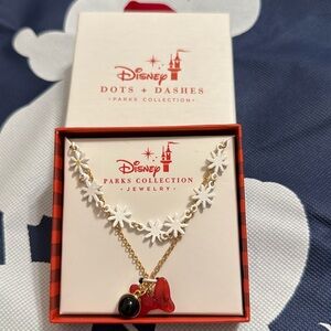Disney Parks Collection Dots and Dashes Minnie Mouse necklace NIB